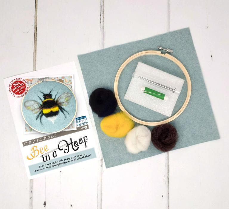 The Crafty Kit Company Bee in a Hoop contents